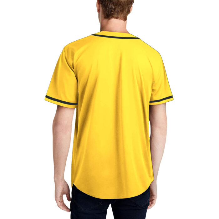 baseball jersey backside photo yellow color