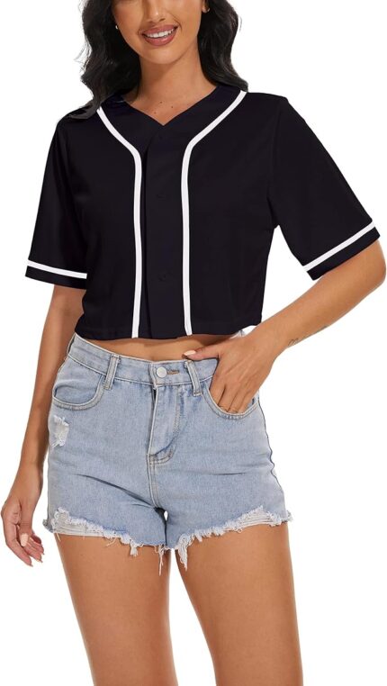 baseball jersey croptop