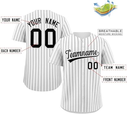 custom baseball jersey white