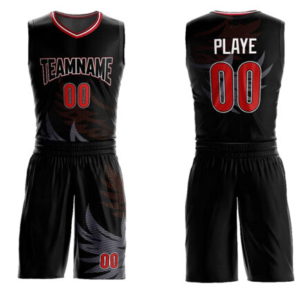 basketball uniform customized black