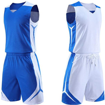 bb uniform blue white front back