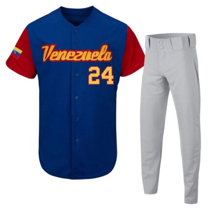 baseball uniform gray and blue