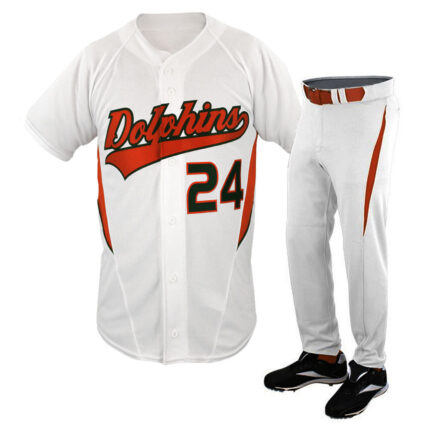 baseball uniform white red color