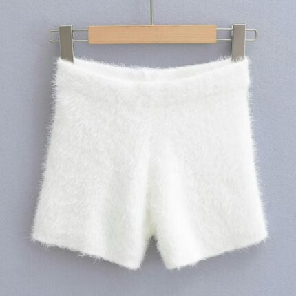 mohair shorts custom made white color