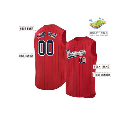 baseball jersey sleeveless red color techpack