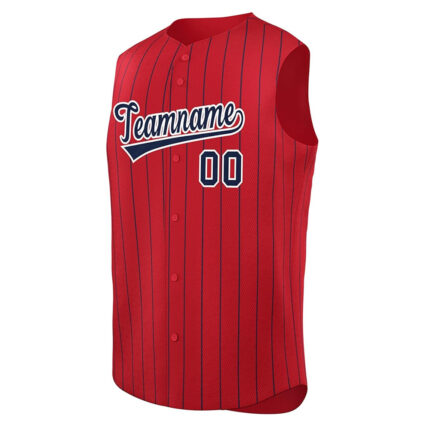 bseball jersey red color sleeveless