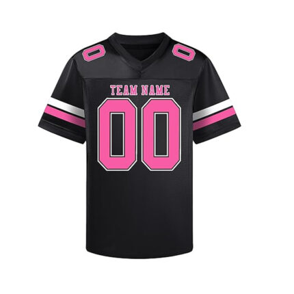 custom football jersey black pink