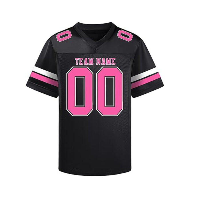 custom football jersey black pink