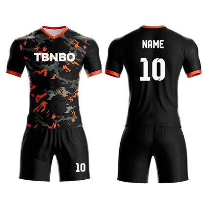 custom soccer uniform strips design camo color