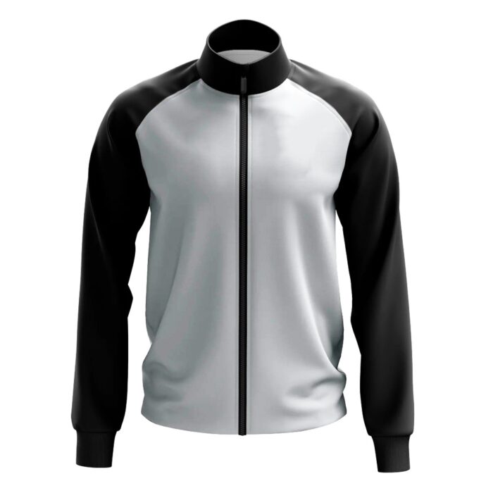 custom soccer training jacket white black