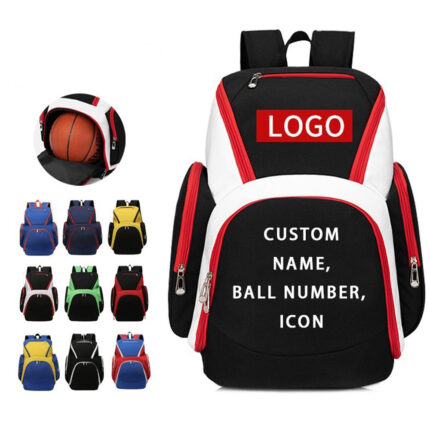 sports bag custom backpack-black-red5